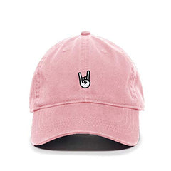 Rock Hand Baseball Cap Embroidered Cotton Adjustable Dad Hat