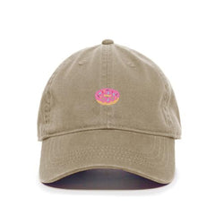 DSGN BY DNA Strawberry Doughnut Donut Embroidered Baseball Cap Cotton Adjustable Dad Hat