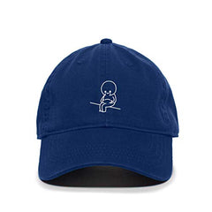 DSGN By DNA Sad Belly Cartoon Baseball Cap Embroidered Cotton Adjustable Dad Hat