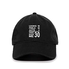 DSGN By DNA Looks 18 Feels 10 Baseball Cap Embroidered Cotton Adjustable Dad Hat