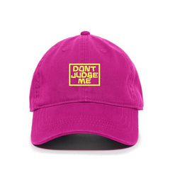 DSGN BY DNA Don't Judge Me Embroidered Baseball Cap Cotton Adjustable Dad Hat