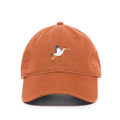 DSGN BY DNA Crane Bird Embroidered Baseball Cap Cotton Adjustable Dad Hat