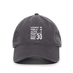 DSGN By DNA Looks 18 Feels 10 Baseball Cap Embroidered Cotton Adjustable Dad Hat