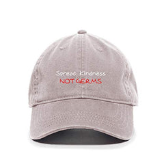 Spread Kindness Not Germs Baseball Cap Embroidered Cotton Adjustable Dad Hat
