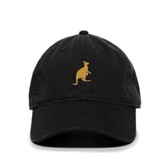 DSGN BY DNA Kangaroo with Baby Embroidered Baseball Cap Cotton Adjustable Dad Hat