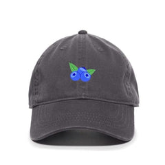 DSGN BY DNA Blueberries Embroidered Baseball Cap Cotton Adjustable Dad Hat
