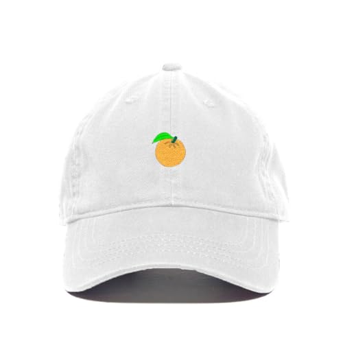 Tech Design Dogecoin Baseball Cap - Embroidered Adjustable Dad Hat, Cotton, Orange