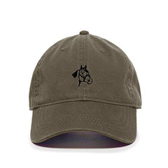 Horse Head Baseball Cap Embroidered Cotton Adjustable Dad Hat