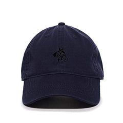 Horse Head Baseball Cap Embroidered Cotton Adjustable Dad Hat