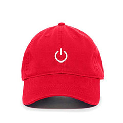 On Off Switch Button Baseball Cap Embroidered Cotton Adjustable Dad Hat