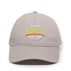 Super Pop Pop Dad Baseball Cap Embroidered Cotton Adjustable Dad Hat
