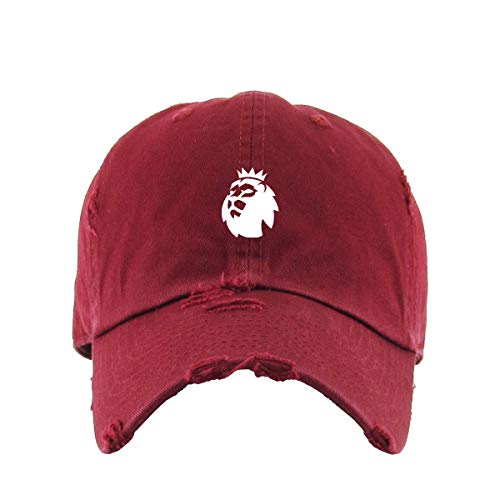 Lion Silhouette Vintage Baseball Cap Embroidered Cotton Adjustable Distressed Dad Hat