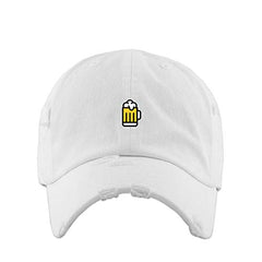 Beer Vintage Baseball Cap Embroidered Cotton Adjustable Distressed Dad Hat