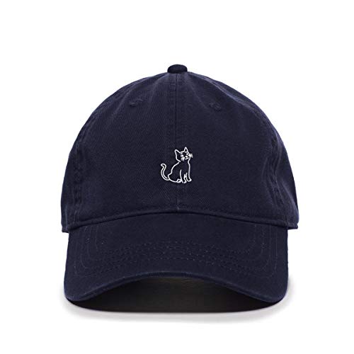 Cat Baseball Cap Embroidered Cotton Adjustable Dad Hat