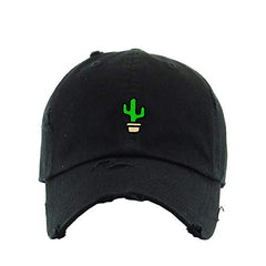 Cactus Vintage Baseball Cap Embroidered Cotton Adjustable Distressed Dad Hat