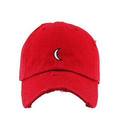Moon Vintage Baseball Cap Embroidered Cotton Adjustable Distressed Dad Hat