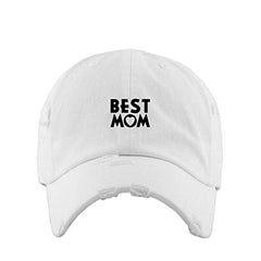Best Mom Vintage Baseball Cap Embroidered Cotton Adjustable Distressed Dad Hat