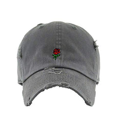 Rose Vintage Baseball Cap Embroidered Cotton Adjustable Distressed Dad Hat