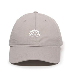 Lotus Flower Baseball Cap Embroidered Cotton Adjustable Dad Hat