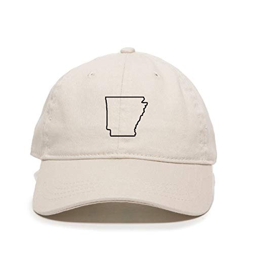 Arkansas Map Outline Dad Baseball Cap Embroidered Cotton Adjustable Dad Hat