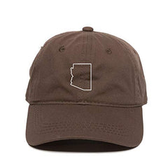Arizona Map Outline Dad Baseball Cap Embroidered Cotton Adjustable Dad Hat