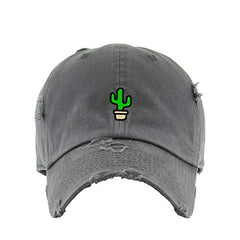Cactus Vintage Baseball Cap Embroidered Cotton Adjustable Distressed Dad Hat