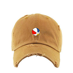 Beach Ball Vintage Baseball Cap Embroidered Cotton Adjustable Distressed Dad Hat