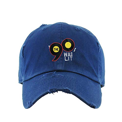 90's was Lit Vintage Baseball Cap Embroidered Cotton Adjustable Distressed Dad Hat