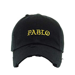 Pablo Vintage Baseball Cap Embroidered Cotton Adjustable Distressed Dad Hat