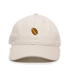Coffee Bean Baseball Cap Embroidered Cotton Adjustable Dad Hat