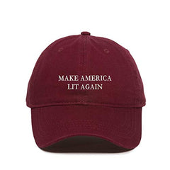 Make America Lit Again Baseball Cap Embroidered Cotton Adjustable Dad Hat