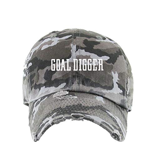 Goal Digger Dad Vintage Baseball Cap Embroidered Cotton Adjustable Distressed Dad Hat