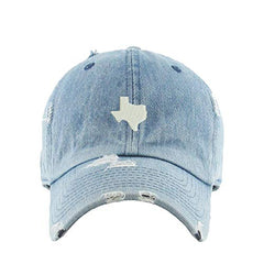 Texas Map Vintage Baseball Cap Embroidered Cotton Adjustable Distressed Dad Hat