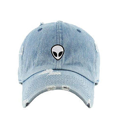 Alien Vintage Baseball Cap Embroidered Cotton Adjustable Distressed Dad Hat
