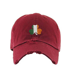 Irish Shamrock Vintage Baseball Cap Embroidered Cotton Adjustable Distressed Dad Hat