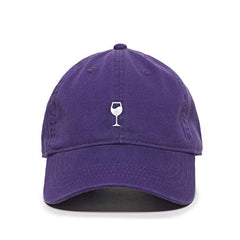 Wine Glass Baseball Cap Embroidered Cotton Adjustable Dad Hat