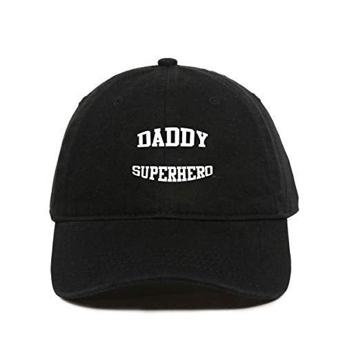 Daddy Superhero Dad Baseball Cap Embroidered Cotton Adjustable Hat
