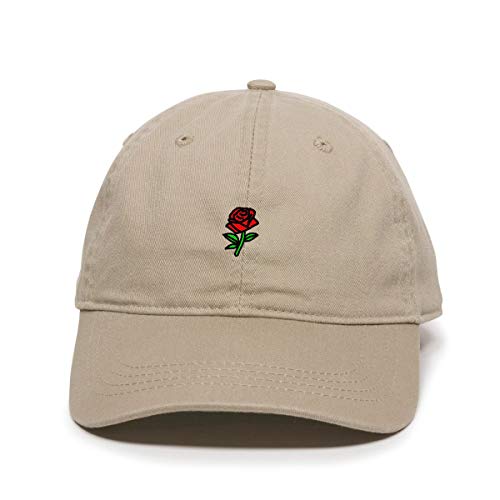 Rose Baseball Cap Embroidered Cotton Adjustable Dad Hat