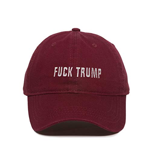 Fuck Trump Baseball Cap Embroidered Cotton Adjustable Dad Hat