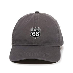 Route 66 Dad Baseball Cap Embroidered Cotton Adjustable Dad Hat