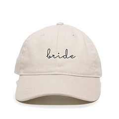 Bride Cursive Dad Baseball Cap Embroidered Cotton Adjustble Dad Hat