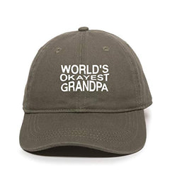 Okayest Grandpa Baseball Cap Embroidered Cotton Adjustable Dad Hat
