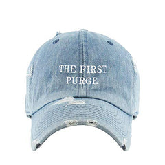 The First Purge Vintage Baseball Cap Embroidered Cotton Adjustable Distressed Dad Hat