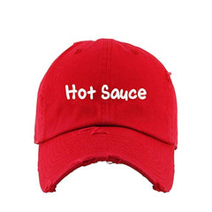 Hot Sauce Vintage Baseball Cap Embroidered Cotton Adjustable Distressed Dad Hat