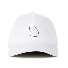 Georgia Map Outline Dad Baseball Cap Embroidered Cotton Adjustable Dad Hat