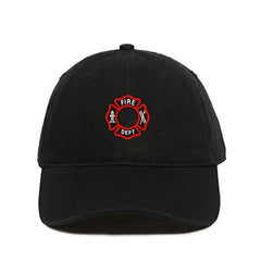 Fire Dept Dad Baseball Cap Embroidered Cotton Adjustable Dad Hat