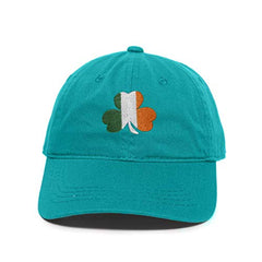 Irish Shamrock Flag Baseball Cap Embroidered Cotton Adjustable Dad Hat
