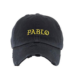 Pablo Vintage Baseball Cap Embroidered Cotton Adjustable Distressed Dad Hat