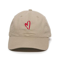 Loose Heart Baseball Cap Embroidered Cotton Adjustable Dad Hat