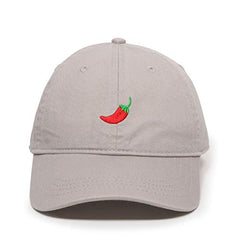 Red Chilli Pepper Baseball Cap Embroidered Cotton Adjustable Dad Hat